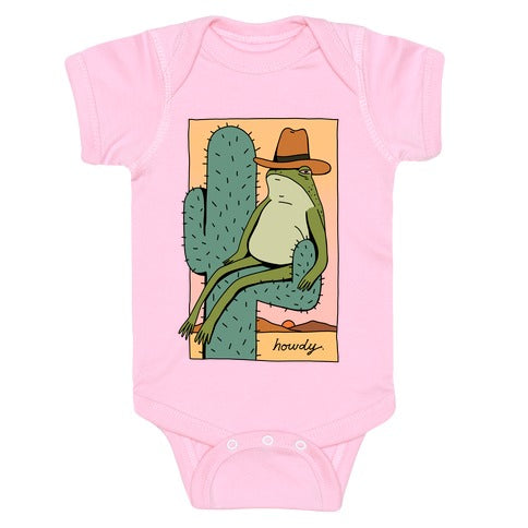 Howdy Frog Cowboy Baby One Piece